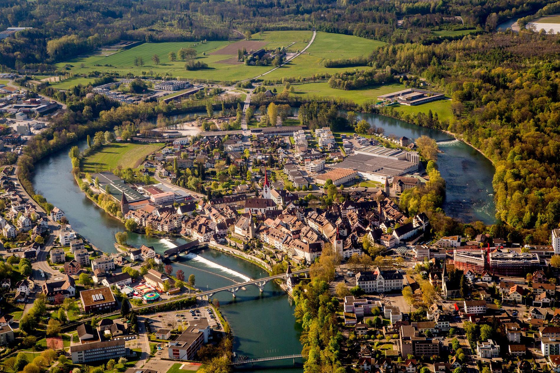 Reuss-Schlaufe, Bremgarten im Kanton Aargau